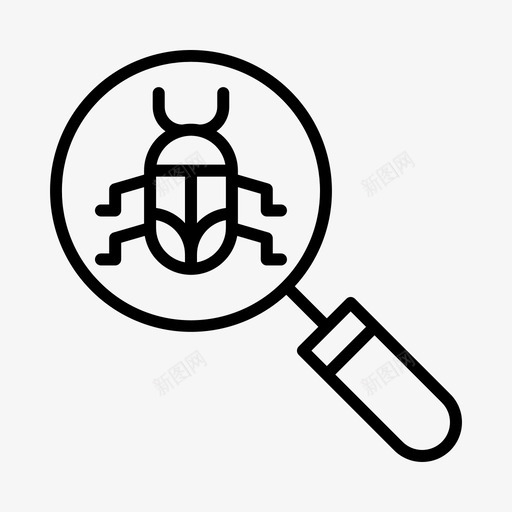 搜索窃听安全图标svg_新图网 https://ixintu.com 安保 安全 搜索 病毒 窃听