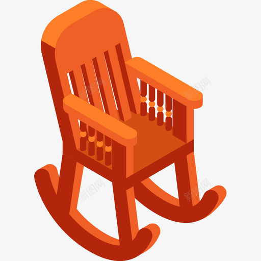 摇椅家用家具11扁平图标svg_新图网 https://ixintu.com 家具 家用 扁平 摇椅