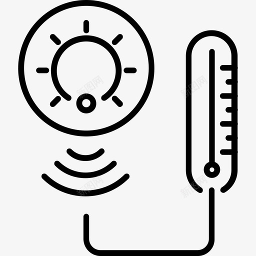 智能取暖器家用温度计图标svg_新图网 https://ixintu.com 取暖器 家用 智能 智能建筑 温度计
