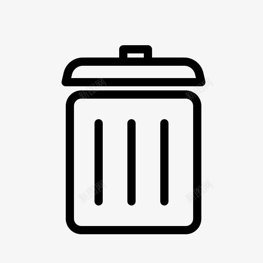 垃圾桶删除回收站图标svg_新图网 https://ixintu.com 删除 厨房电器 回收站 垃圾桶 收集 移除