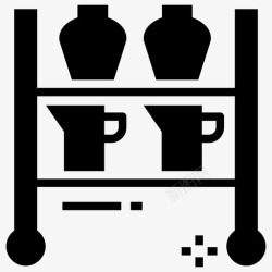 陶瓷陈列柜器皿陈列柜厨柜陶器图标高清图片