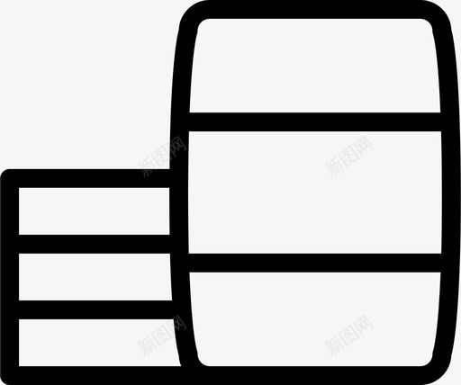 筒体结构织物图标svg_新图网 https://ixintu.com 工具 材料 筒体 织物 结构