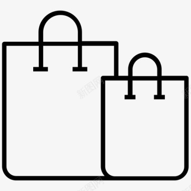 购物袋杂货店购物者手袋图标图标