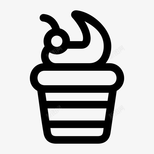蛋糕樱桃甜点图标svg_新图网 https://ixintu.com 樱桃 派对 甜点 蛋糕 食物