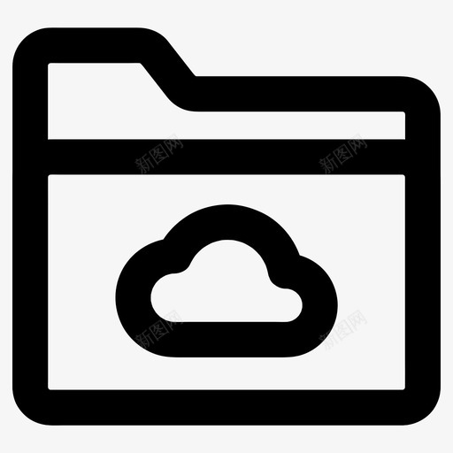 文件夹云数据文件图标svg_新图网 https://ixintu.com 存储 数据 文件 文件夹云 服务器