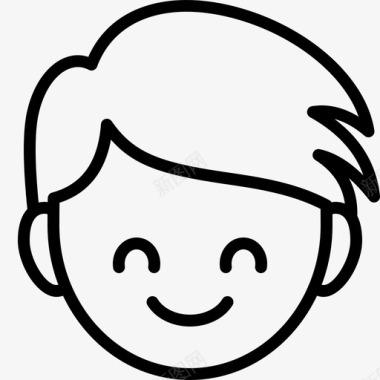 微笑男孩表情图标图标