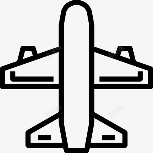 飞机旅行200直线图标svg_新图网 https://ixintu.com 旅行 直线 飞机
