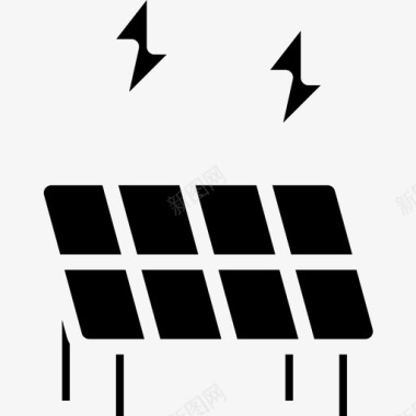 太阳能电池板智能技术10填充图标图标