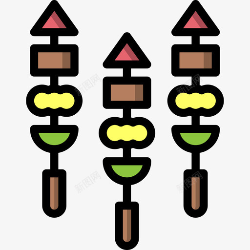 烧烤夏季63线性颜色图标svg_新图网 https://ixintu.com 夏季 烧烤 线性 颜色