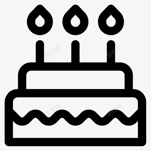 生日蛋糕95岁生日直系图标svg_新图网 https://ixintu.com 95岁生日 生日蛋糕 直系