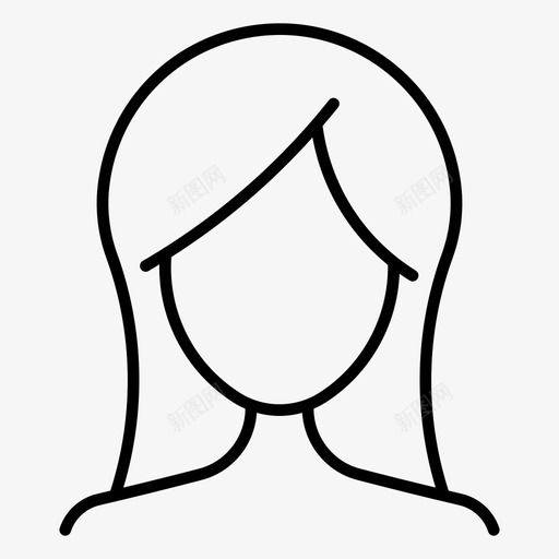 用户企业女性图标svg_新图网 https://ixintu.com 企业 多媒体 女性 用户 角色