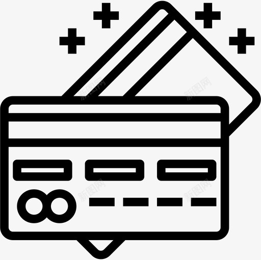 信用卡在线营销15线性图标svg_新图网 https://ixintu.com 信用卡 在线 线性 营销