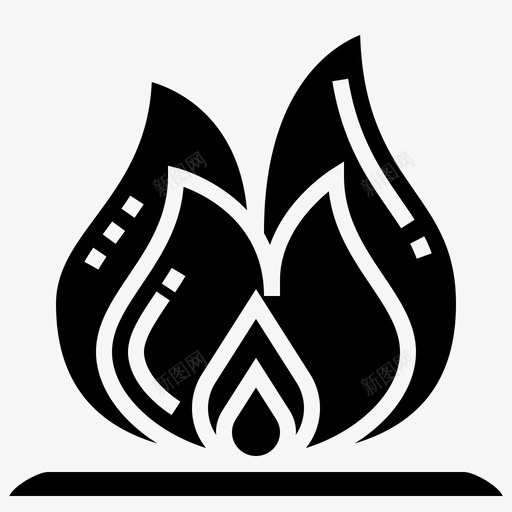 火烧热图标svg_新图网 https://ixintu.com 化学符号
