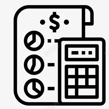 计算器成本业务财务图标图标