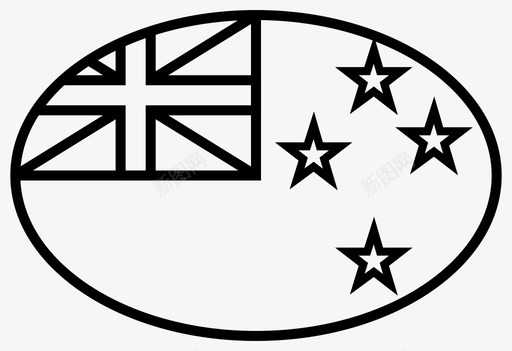 新西兰对话旗帜图标图标