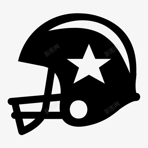 足球头盔美式足球运动员图标svg_新图网 https://ixintu.com 体育 美式足球 足球头盔 运动员 防护
