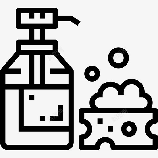 液体肥皂洗衣房21线性图标svg_新图网 https://ixintu.com 洗衣房 液体 线性 肥皂