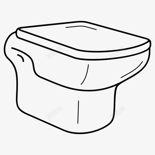 紧凑型壁挂式卫生间卫生间抽水马桶图标svg_新图网 https://ixintu.com 卫生间 壁挂式 抽水马桶 紧凑型