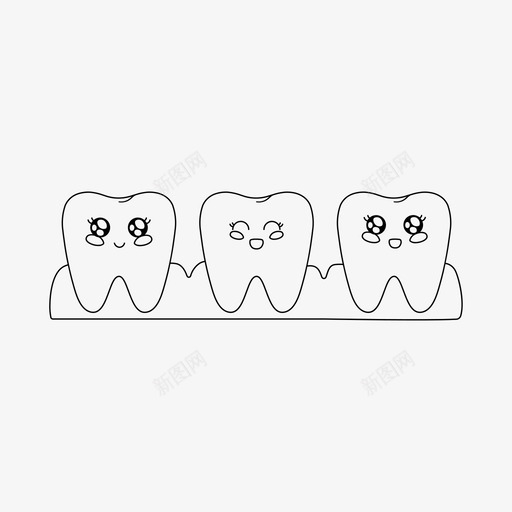 牙齿牙齿护理牙科图标svg_新图网 https://ixintu.com kawaii 健康 护理 牙科 牙齿