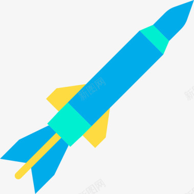 火箭武器11扁平图标图标