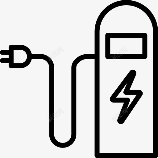 充电电力能源图标svg_新图网 https://ixintu.com 充电 技术 电力 电动汽车 能源