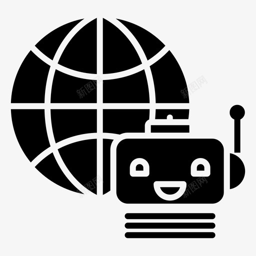 地球机器人人工智能图标svg_新图网 https://ixintu.com 人工 地球 智能 机器人