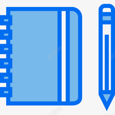 笔记本商务元素2蓝色图标图标
