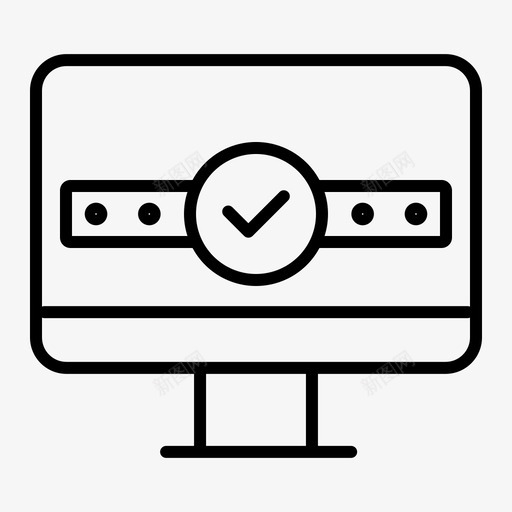 批准密码保护图标svg_新图网 https://ixintu.com 保护 安保 安全 密码 批准