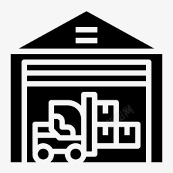 实实在在库存货物货架图标高清图片