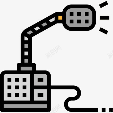 麦克风会议10线颜色图标图标