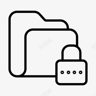 文件夹锁保护图标图标