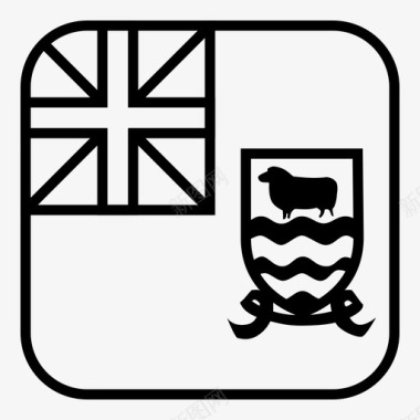 福克兰群岛国旗马尔维纳斯福克兰群岛马尔维纳斯flk图标图标