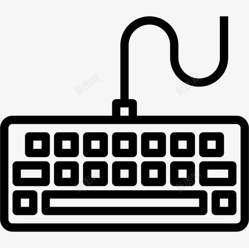 键盘计算机硬件8线性图标svg_新图网 https://ixintu.com 硬件 线性 计算机 键盘