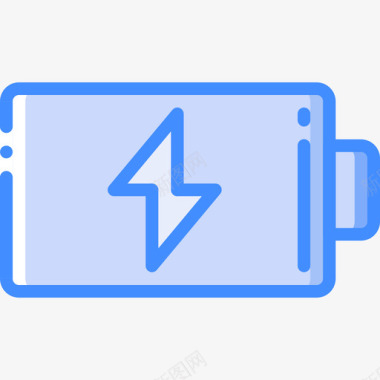 充电电池移动接口4蓝色图标图标