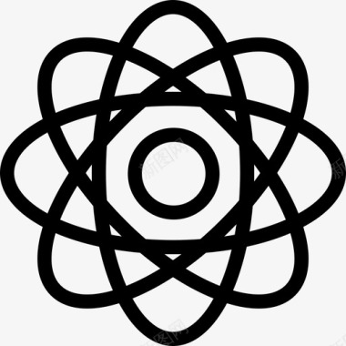 原子医学科学图标图标