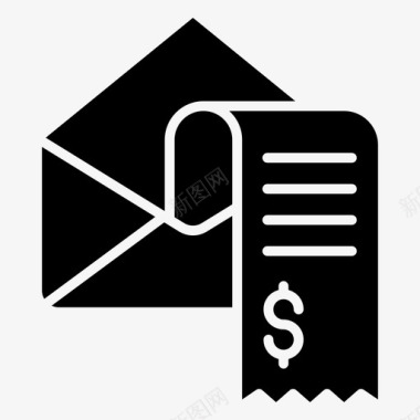 电子邮件帐单发票图标图标