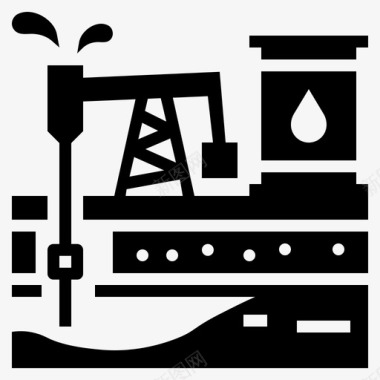 油田燃料石油井架图标图标