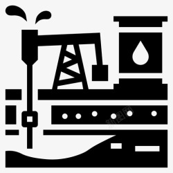 油田钻机油田燃料石油井架图标高清图片