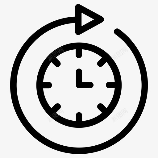 未来时钟时间图标svg_新图网 https://ixintu.com 时钟 时间 未来 计时器