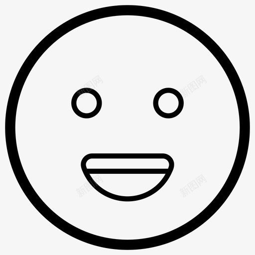 笑脸表情符号情感图标svg_新图网 https://ixintu.com 情感 笑脸 表情符号 表情符号线向量图标