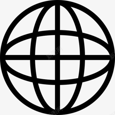 全球旅行社直线图标图标