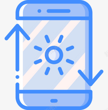 智能手机移动接口4蓝色图标图标
