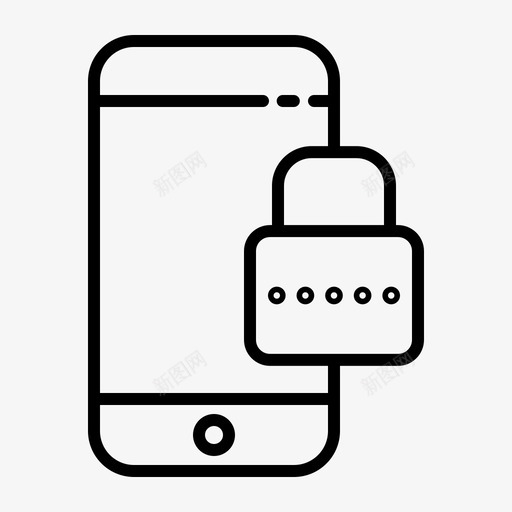 电话锁保险箱图标svg_新图网 https://ixintu.com 保安 保险箱 安全 电话 锁