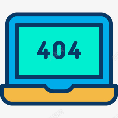 404错误网页和开发29线颜色图标图标