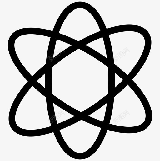 原子化学自然图标svg_新图网 https://ixintu.com 化学 原子 自然