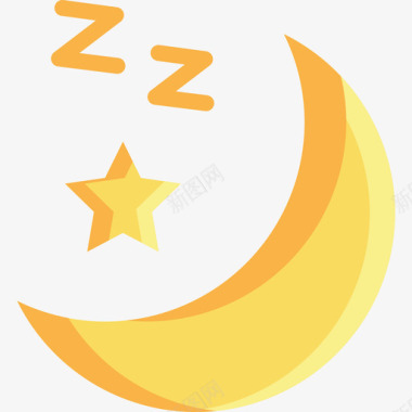 天文学睡眠7平卧图标图标