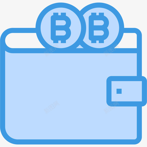 钱包加密货币和比特币5蓝色图标svg_新图网 https://ixintu.com 加密货币和比特币5 蓝色 钱包