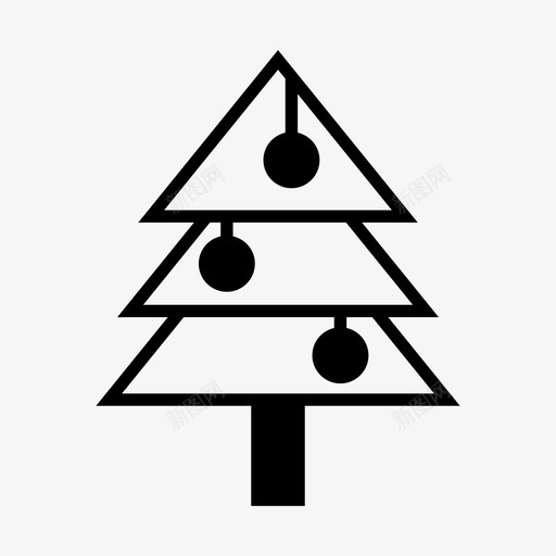 松树圣诞树常绿树图标svg_新图网 https://ixintu.com 圣诞树 常绿树 松树 绿树