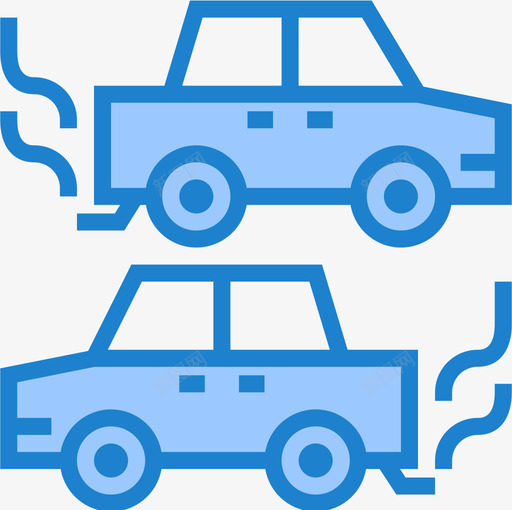 汽车污染15蓝色图标svg_新图网 https://ixintu.com 污染 汽车 蓝色