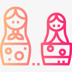 4岁儿童Matryoshka4岁儿童梯度图标高清图片